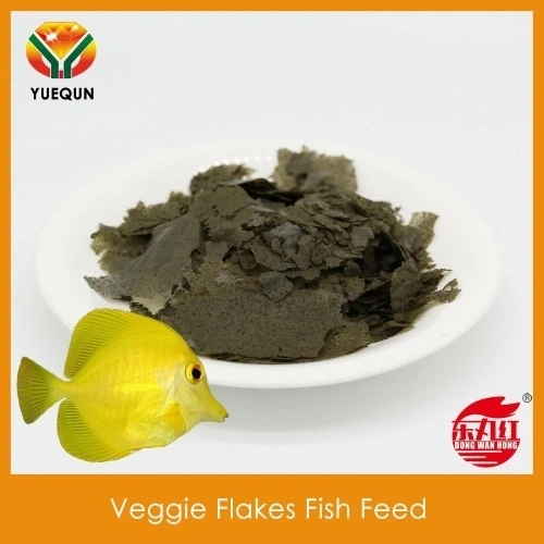 Crude Protein 42.0% Veggie Flakes Fish Feed floating feed